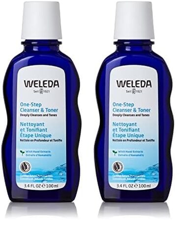 Weleda One-Step Face Cleanser &amp; Toner, 3.4 Fl Oz (Pack of 2)