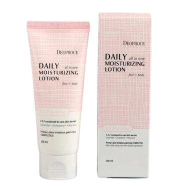 Deoproce Daily All in One Moisturizing Lotion 100 ml, Korean Skincare, Allantoin, Ceramide, Nourishes and Protects Skin Barrier