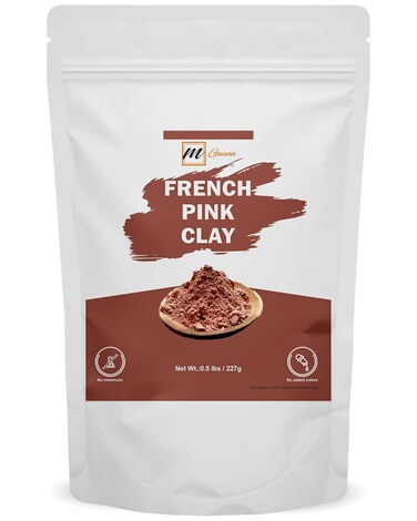French Pink Clay Powder 0.5 LBS / 227 GMS Rose Clay for DIY Facial Masks, Creams, Soft Peels and Scrubs, and Soap Making