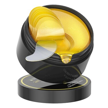 Under Eye Patches, 24K Gold Eye Mask for Puffy Eyes &amp; Dark Circles Treatments, Reduce Under Eye Bags and Smooth Wrinkles, 60PCS Eye Skin Care Pads for Beauty &amp; Personal Care