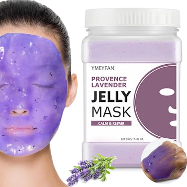 Jelly Mask for Facials Professional - Lavender Jelly Mask Powder, Gentle Soothes Face Skin Care for Facial Peel Off Vajacial Mask, Esthetician Supplies, Natural Ingredients Unscent