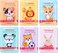 Animal Facial Mask Sheet Skincare, Beauty Facial Mask for Adults and Children. Facial Mask Sheet for Present, Spa Party, Birthday Party, Holiday, Made with Cotton (6 Pieces)