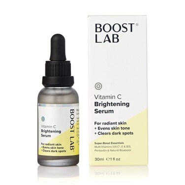 BOOST LAB Vitamin C Brightening Serum for Men &amp; Women Radiant Skin &amp; Face&ndash; Evens Skin Tone, Clear Dark Facial Spots- Simple, Pure &amp; Potent- Paraben, Sulphate, Fragrance &amp; Cruelty Free- 30 ml (1 fl oz)