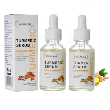 2Pcs New Turmeric Dark Spot Serum Oil, Turmeric Face Serum Oil, Bright Skin Dark Spot Corrector Face, Hydrate Dull &amp; Dry Skin (60ml)