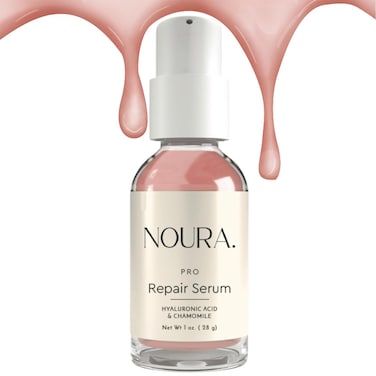 Pro-Repair Serum by Noura Cosmetics - Rose Scented - Ultimate Skin Repair &amp; Hydration - Reduces Fine Lines, Wrinkles &ndash; Boosts Firmness, Elasticity for Glowing Skin (Hyaluronic Acid &amp; Chamomile), 1oz