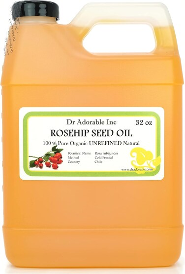 Dr Adorable - 32 oz - Rosehip Oil Unrefined - 100% Pure Natural Organic Cold Pressed