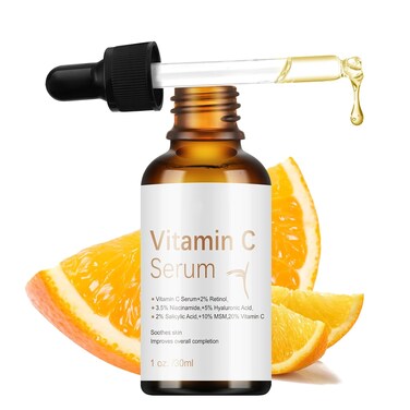 Vitamin C Face Serum With Hyaluronic Acid, Anti Aging Facial Serum with Retinol and Niacinamid, Salicylic Acid Anti Acne Facial Serum, Vitamin C Serum for Even Skin Tone, Hydrating Skin, 1Fl Oz