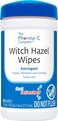 Pharma-C Witch Hazel Wipes [6 canisters] - Daily Toner &amp; Astringent Cleansing Cloths for Face