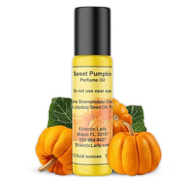 Sweet Pumpkin Perfume Oil, 0.3 Oz Portable Roll-On Fragrance with Long-Lasting Scent, Delightful Essential Oils and Jojoba Oil For Daily Use