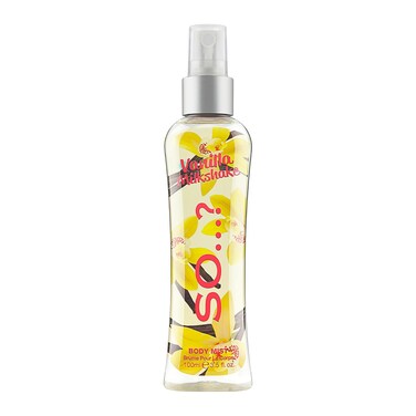 So...? Vanilla Milkshake Body Mist - Vanilla Perfume with Peach, Plum, Rose Notes - Ideal Gifts for Women - Long-Lasting Perfume for Women - 3.5 oz
