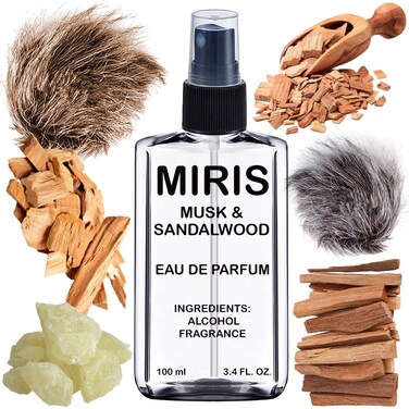 MIRIS Musk &amp; Sandalwood Unisex For Women and Men Eau de Parfum   3.4 Fl Oz / 100 ml