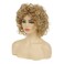 Short Blonde Curly Wig for White Women Natural Looking Synthetic Halloween Cosplay Costume Wig
