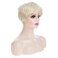 Short Blonde Wig for Women Short Pixie Cut Platinum Blonde Hair Wig with Bangs Costume Halloween Cosplay Party Synthetic Wig