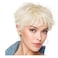 Short Blonde Wig for Women Short Pixie Cut Platinum Blonde Hair Wig with Bangs Costume Halloween Cosplay Party Synthetic Wig