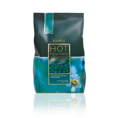 Italwax Azulene - 500g / 1.1lb - Hard wax beads for hair removal - Natural formulation ideal for sensitive skins - Unscented - Recommended for Bikini Area and Armpits