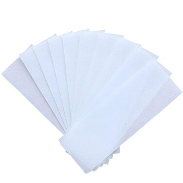 1Bag(100pcs) Non Woven Wax Strips Facial Body Hair Removal White Paper Honey Wax Paper