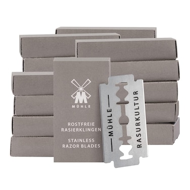 M&Uuml;HLE Stainless Steel Safety Razor Blades   200 Pack