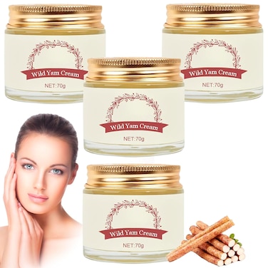 Wild Yam Cream Organic Hormone Balance for Women Menopause Natural Estrogen Relief 4 Pack of 70g Non-Greasy Formula (4 Pack)