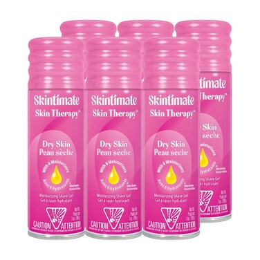 Skintimate Skin Therapy Dry Skin Shave Gel for Women, 6 Pack   Skintimate Shaving Cream for Women, Womens Shaving Cream, Shaving Foam, Womens Shave Gel, Pack of 6, 7oz each
