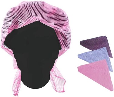 Tredoni 50x35 Triangular Hair Setting Net - Universal Size Curler Rolls Holder Drying Net, Multi-Color (1 pcs)