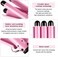 3 Triple Barrel Ceramic Tourmaline Curling Iron Wand with LCD Temperature Display - 1 Inch Crimping Waver, Dual Voltage