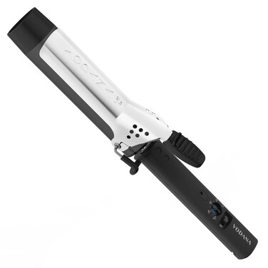 VODANA Professional GlamWave Ceramic Curling Iron, Long-Lasting Natural Curls, Instant Heat, Hair Curler, Curling Wand, Available in USA (1.4 inch, Black)