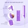 Syhood 24 Pcs Snap Hair Roller, Small Plastic Rollers Curlers with Rat Tail Comb for Long Short Hair Styling Tool(0.79 x 2.67 Inch,Purple)