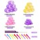 Jumbo Hair Rollers Set, 73pcs 4 Sizes with Clip &amp; Comb Self Grip Holding Hair Rollers Curlers for Long Medium Short Thick Fine Thin Hair Bangs Volume(12x Jumbo+12xLARGE+12x MEDIUM+12x SMALL+24x Clips)