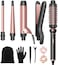 Wavytalk 5 in 1 Curling Iron, Curling Iron Set with Thermal Brush and 4 Interchangeable Ceramic Curling Wand(0.5&rdquo;-1.25&rdquo;),Instant Heat Up Hair Curling Iron, Rose Gold