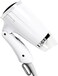 Folding Hair Dryer Compact Travel Blow Dryer Professional Salon Hair Dryer Small Hair Dryer 3 Heat Settings Lightweight Mini 8x7inch for Men and Women (White)