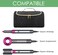 Linkidea Travel Carry Case Compatible with Dyson Airwrap Styler, Portable Hanging Hair Dryer Storage Case with Side Mesh Pockets, Hair Dryer Accessories Organizer (Black)