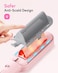 Wavytalk Hair Straightener Brush, Sleek Sweep Ionic Straightening Brush with 6 Temperature Adjust, Anti-Scald Ceramic Straightening Comb Fast Heating for Home Salon, Dual Voltage Pink.