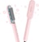 Wavytalk Hair Straightener Brush, Sleek Sweep Ionic Straightening Brush with 6 Temperature Adjust, Anti-Scald Ceramic Straightening Comb Fast Heating for Home Salon, Dual Voltage Pink.