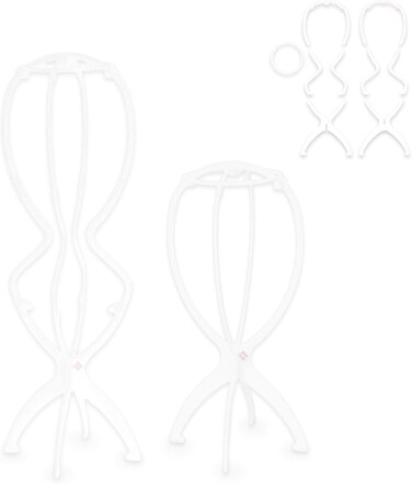 Wig Stand - Compact and easy to carry - Portable Wig Stand Collapsible - 13.98 Inch (White, 13.98 Inch(Pack of 1))