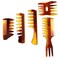 Styling Hair Comb Set Salon Barber Hairstylist Texture Comb 5 Pack Professional Hair Brush Retro Hairdressing Hair Care Style Accessory Double-sided for Men Boy Gentleman