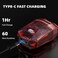 Cyberpunk Mini Electric Shaver, Portable Electric Razor for Men, Travel Shaver with Smart Display, IPX7 Waterproof, Wet &amp; Dry Shaving, Rechargeable Cordless Rotary Shaver for Home, Office, Car, Gifts