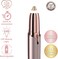 Eyebrow Trimmer for Women, Rechargeable Eyebrow Hair Remover, Painless Electric Razor with 2 x Replacement Heads, Eye Brow and Face Epilator Hair Removal (Rose Gold)