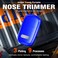 Alloy Nose Hair Trimmer, Portable Nose Hair Trimmer for Men Women, Rechargeable, Washable Nose Trimmer, Detachable Head, Easy to Clean, Travel Size, Dual Edged Blades, Painless Trimming, Blue