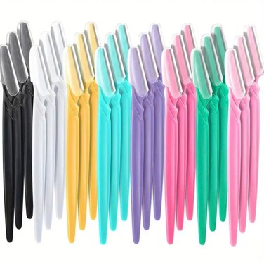 Set of 12 pieces Eyebrow Shaper Beauty Tool Portable Handheld Eyebrow Shaver For Women - Removal Tools For Shaping