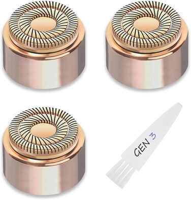 Generation 3 Facial Hair Remover Replacement Heads for Finishing Touch Flawless,Double Precision Blades Replacement Heads Compatible with Finishing Touch Flawless Gen 3,Pack of 3.