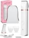 AREYZIN Bikini Trimmer Pubic Hair Trimmer for Women Legs Bikini Line Armpit Rechargeable Electric Shaver for Women Hair Removal with Snap-in Ceramic Blades IP7X Waterproof, White