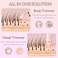 Bikini Trimmer for Women, 2 in 1 Dual-Head Electric Razors for Women Pubic Hair, Waterproof Wet/Dry Use Body Hair Trimmer Face Shaver, Rechargeable Hair Removal for Bikini Legs Face Underarm Arm