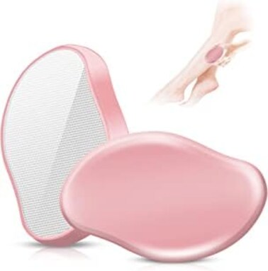 Crystal Hair Eraser for Women and Men, Reusable Crystal Hair Remover Device Magic Painless Exfoliation Hair Removal Tool, Magic Hair Eraser for Back Arms Legs(Pink)