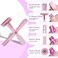 Nail Magnet Set, Upgraded 5 in 1 Multi-Function Nail Magnet Pens with Silicone Protective Case, Magnetic Nail Polish Magnet Wand for Nails Cat Eye Nail Design Tools Nail Art Accessories