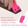 WENNALIFE Tape Remover Scraper Tool Plastic Razor Blade Scraper with 10 Replacement Blades &amp; 6 Tape Tabs Hot Pink Plastic Scraper Tool Non Scratch Tape in Extensions tool Adhesive Remover for Cleaning