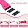 WENNALIFE Tape Remover Scraper Tool Plastic Razor Blade Scraper with 10 Replacement Blades &amp; 6 Tape Tabs Hot Pink Plastic Scraper Tool Non Scratch Tape in Extensions tool Adhesive Remover for Cleaning