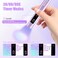 UV Light for Gel Nails, Mini UV Nail Lamp Hand held with Stand, Portable Small Nail Dryer Lamps for Gel Polish with 3 Timers, Rechargeable Cordless UV Light Nail for Fast Curing, Violet