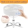 Rolling Stool Heavy Duty 400lb: Super Soft Seat Cushion,360&deg; Swive,Height Adjustability,No Squeaky Noises,No Tip Over,New Upgraded Stool Salon Stool Chair, Tattoo Facial Massage Spa Medical (White)