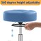 Rolling Stool Heavy Duty 400lb: Super Soft Seat Cushion,360&deg; Swive,Height Adjustability,No Squeaky Noises,No Tip Over,New Upgraded Stool Salon Stool Chair, Tattoo Facial Massage Spa Medical (Blue)
