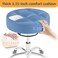 Rolling Stool Heavy Duty 400lb: Super Soft Seat Cushion,360&deg; Swive,Height Adjustability,No Squeaky Noises,No Tip Over,New Upgraded Stool Salon Stool Chair, Tattoo Facial Massage Spa Medical (Blue)